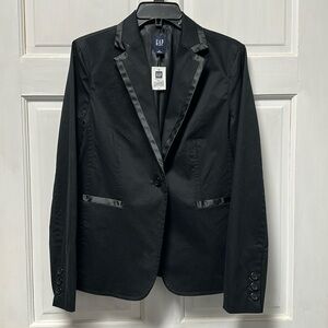 GAP Black One Button Blazer Jacket Women's Size 12